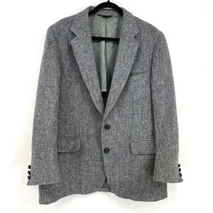 Vintage Scottish Harris Tweed Mens Blazer‎ Sport Coat Elbow Patches (42)